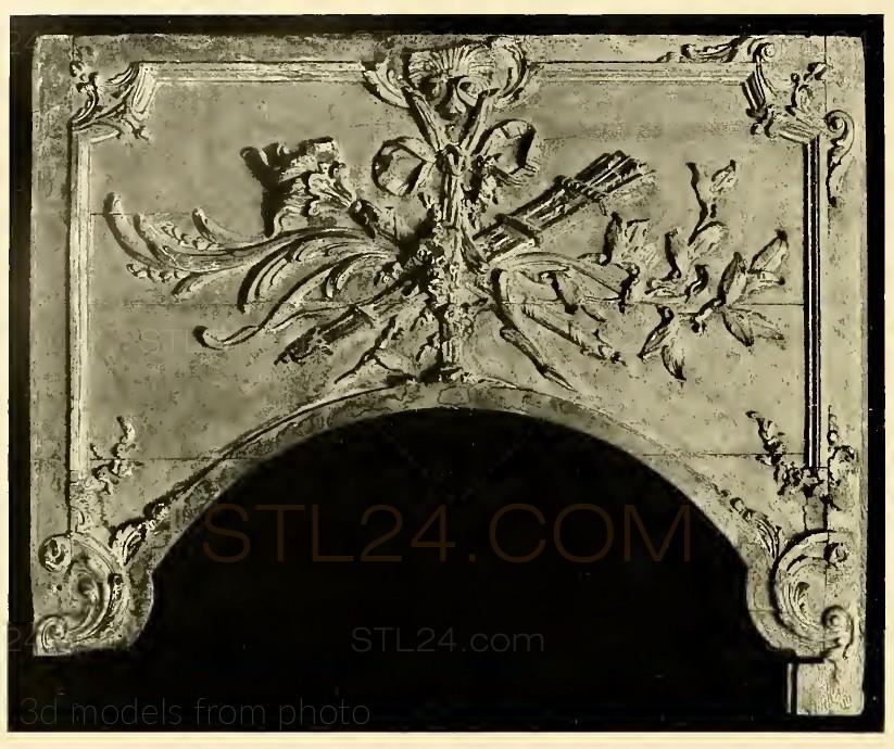 Панели резные (CARVED PANEL_1712 -  | 3D model 3DSMAX / OBJ / STL) 3D модель для ЧПУ станка